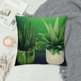 thumbnail image 2 of Nawypu  Green Succulent Plant Throw Pillow Cover Summer Tropical Cactus Potted Leaf Peace Joy Love Modern Home Decor Pillow Cases Botanical&nbsp;Cushion Cover for Sofa Couch, 2 of 5