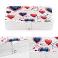 thumbnail image 4 of Valentine's Day Elegant PU Leather Portable Organizer Box with Removable Compartment - Earring Holder, Decorative Box, Jewelry Box, 4 of 6