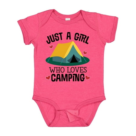 

Inktastic Just a Girl Who Loves Camping Gift Baby Girl Bodysuit