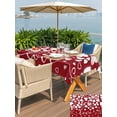 thumbnail image 4 of Outdoor Tablecloth with Umbrella Hole and Zipper, Red White Valentine's Day Rectangle Table Cloth 60x102 Inch Waterproof Tablecloth, Love Heart Modern Art Romantic Picnic Table Cover for Patio, 4 of 7