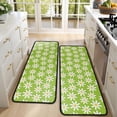 thumbnail image 4 of Kitchen Rugs Sets Of 2,Green Daisy Flower Pattern Anti Fatigue Kitchen Mat Rugs Non Slip Washable,Decorative Kitchen Floor Mats for Kitchen,Sink,Laundry,17"x47"+17"x47", 4 of 5