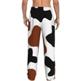 thumbnail image 3 of Junzan Men'S Pajama Pants Brown Black Cow Sleepwear Pants Pj Bottoms Drawstring And Pockets, 3 of 9