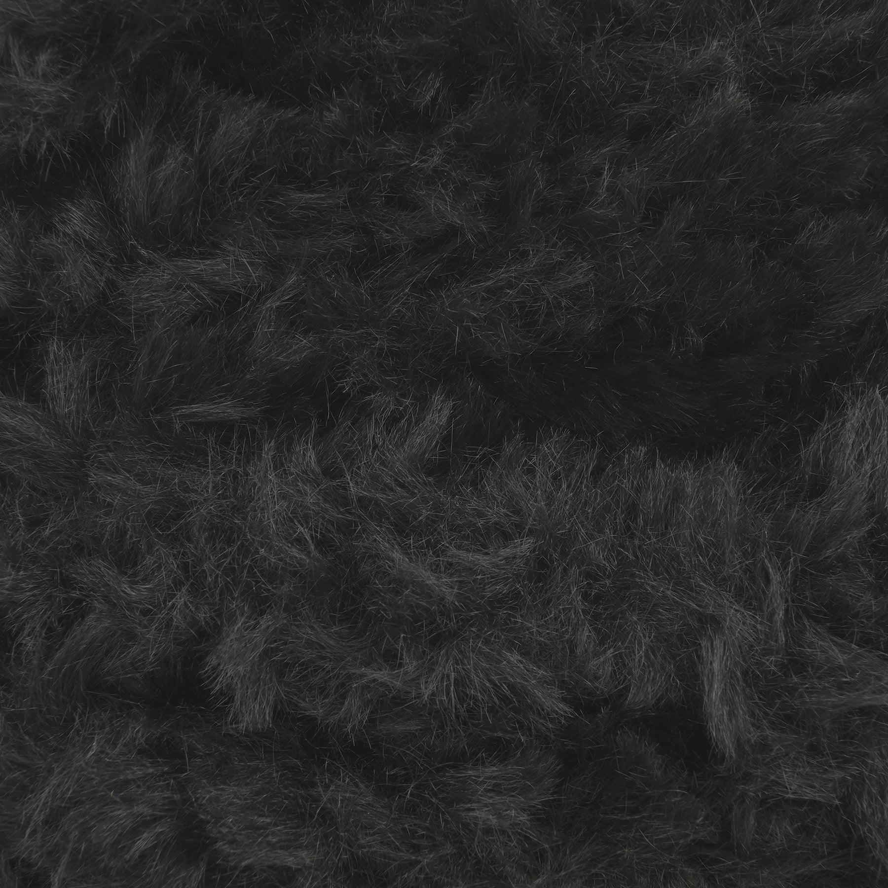 Loops & Threads Black Faux Fur Yarn - Super Bulky Yarn for Knitting, Crochet, Weaving, Arts & Crafts, 15 Pack