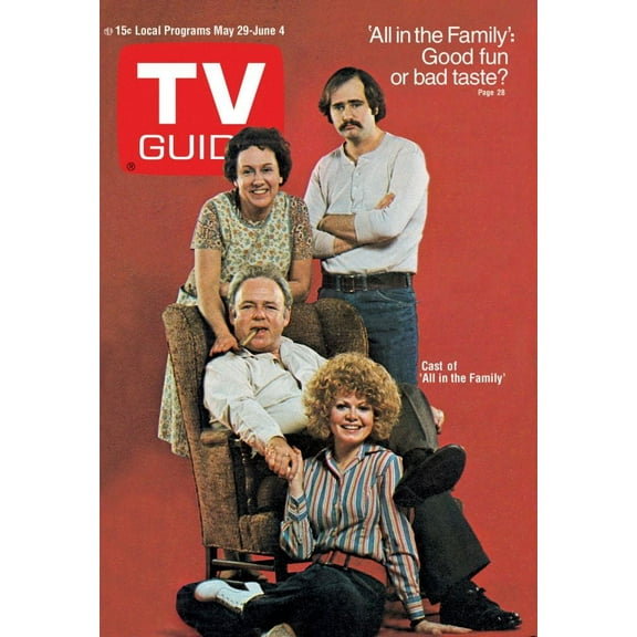 All In The Family, Clockwise From Top Left: Jean Stapleton, Rob Reiner, Sally Struthers,Carroll O'Connor, Tv Guide Cover, May 29 - June 4, 1971. Ph: Gene Trindl. Tv Guide/Courtesy Everett Collection