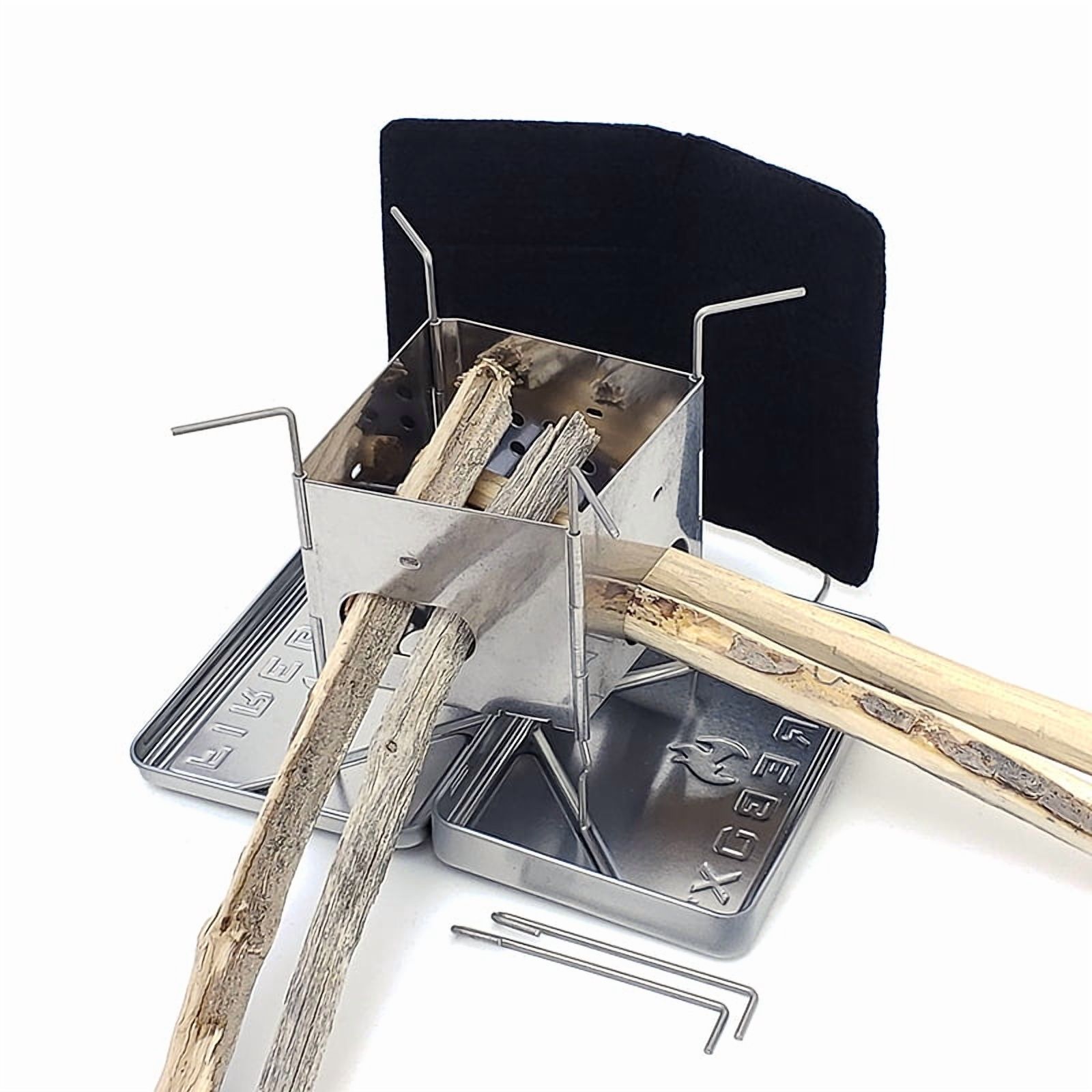 Firebox Stainless Steel Nano Stove G2 + X-Case Kit - Wood Burning/Multi Fuel - Folding Camp/Bushcraft