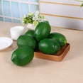 thumbnail image 2 of Frutas artificiales para decoración del hogar y fiestas, juego de 6 limones verdes realistas, 2 of 8