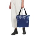 thumbnail image 5 of Fuzoiu Christmas Blue Print Large Capacity Shoulder Bag for Women,Large Capacity Office Purse,Laptop Tote Bag,Casual Everyday Tote for Work Beach Travel and Shopping Grocery, 5 of 6