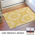 thumbnail image 3 of Yellow Ethnic Floral Pattern Door Rugs,Washable Non Slip Door Mats Indoor,Decorative Door Mats,Entry Mat Indoor for Entrance,Bedroom,Kitchen,Bathroom,16"x24", 3 of 6