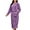 D Purple, variant on UVN Women Robes Winter Long Sleeve Bathrobe Plush Warm Premium Robe Soft Fluffy Sleepwear Nightgown with Pockets