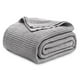 thumbnail image 1 of Manta de cama, 100% algodón, tejido gofrado, tamaño king, gris, 1 of 7