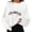 White, variant on Blouse for Women Winter Loose Fit Crew Neck Long Sleeve Blouson One Shoulder Graphiprint Leisure Cotton Tunics Tops Top(Light Blue,S)