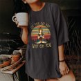 thumbnail image 2 of Blusa holgada de manga corta con estampado de letras chistosas y mangas caídas vintage para mujer Pompotops  hfajkhk123990, 2 of 9