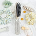 thumbnail image 4 of Cepillo de pelo con pedrería, peine compacto y brillante, cepillos de masaje desenredantes con cojín de aire, para mujeres con pelo mojado y seco, para regalo familiar, 4 of 7