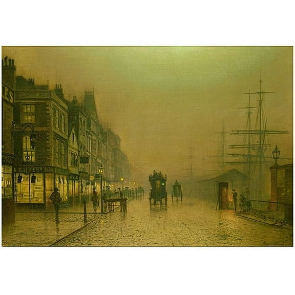 Trademark Fine Art "Liverpool Docks" Canvas Art by John Grimshaw
