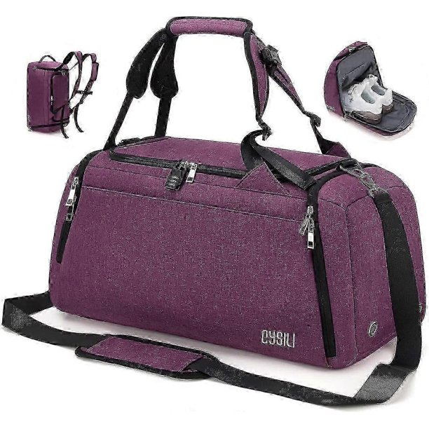 2025 Sports Duffle Bag with Shoes Compartment and Wet Pocket, 42L Waterproof Gym Bag for Men and Women, Durable Travel Duffel Bag with Shoulder Strap