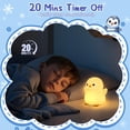 thumbnail image 4 of Lámpara YuanDian Penguin Night Light de silicona, suave al tacto, 4 of 7