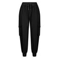 thumbnail image 5 of Zuesphe Black Pants for Women Casual Short Capris for Women with Pockets Womens Flowy Pants Work Womens Plus Size Cargo Pants Petite Length, 5 of 6