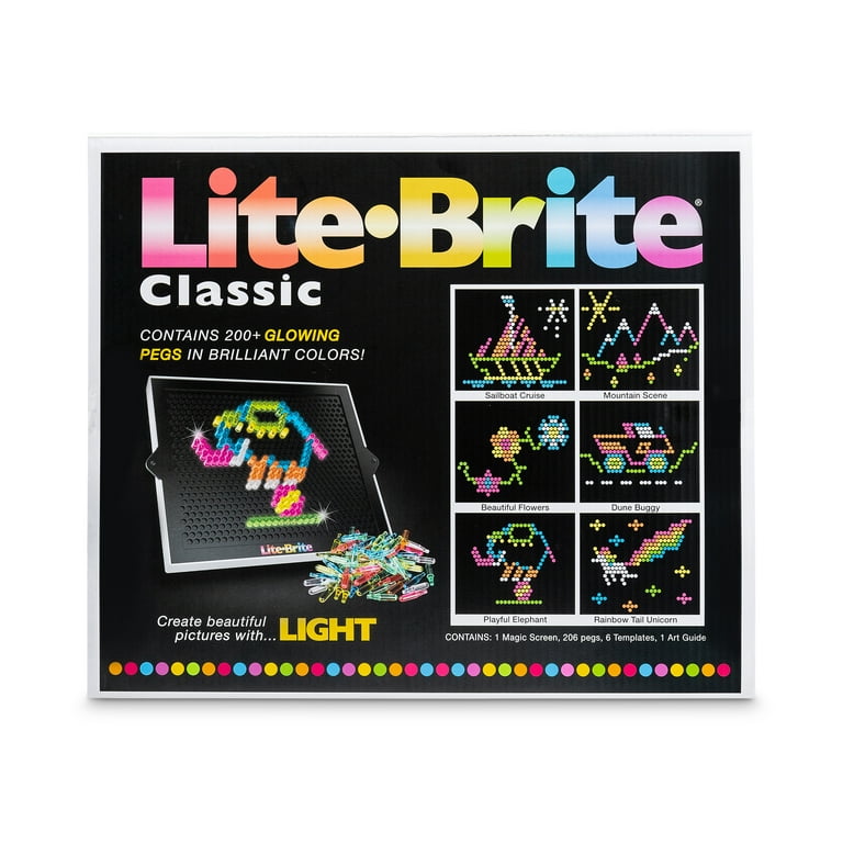 Lite Brite Mini Light Up Drawing Board 90 Pcs Travel Size - E13C