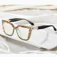 thumbnail image 6 of Oversized Colorful Rhinestone Diamond Anti-blue Light Glasses Frame Trendy Square Eyeglasses Frame, 6 of 8