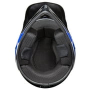 Youth Frenzy MX off Road Dirt Bike Helmet - DOT Approved - Color Blue - Size: Youth Medium