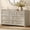 White Oak, variant on SICOTAS 56.5" W 7 Drawer Dresser for Bedroom, Modern Farmhouse Deep Chest of Drawers with Gold Handles & Wheels, Large Storage Organizer with Raised Top Edge for Living Room, White Oak