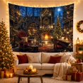 thumbnail image 3 of Vintage Bookshelves Grand with Library Interior Night Characterized, Spooky Gothic for Gothic Decor Fans, Dark Art Decor, Christmas Gift, Tapestry Wall Hanging for Bedroom and Dorm, 3 of 7