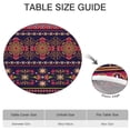 thumbnail image 6 of Stretchable Floral Bohemian Tablecloth with Elastic Edge - Colorful Round Table Cover for Indoor Outdoor - Fits 52-56 Inch, 6 of 7