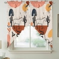 thumbnail image 2 of Western Boho Swag Valances for Windows, Kitchen Window Curtains Over Sink, Vintage Abstract Horse Cactus Plant Offwhite Window Treatment Curtains for Living Room/Bedroom Curtains 2 Panel Sets 36"x45", 2 of 8