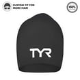 thumbnail image 2 of TYR Adult Silicone Long Hair Swim Cap - Wrinkle-Free, Low-Drag Cap for Long Hair, Black, 2 of 5
