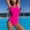 Hot Pink, variant on Babysbule Fashion Swimsuits for Women Printed Wetsuit Long-sleeved Sunscreen Swimsuit Surf Suit One-piece Swimsuit Bikinis Tops