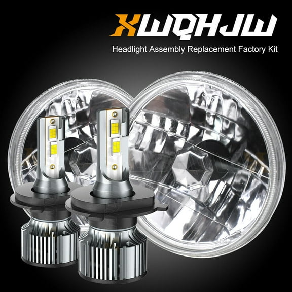 For 2007-2018 Jeep Wrangler JK JKU 7" Inch Halo LED Headlights Hi/Lo Beam w/ Bulbs Included