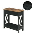 thumbnail image 3 of Convenience Concepts Oxford Flip Top End Table with Charging Station and Shelf, Barnwood/Black, 3 of 13