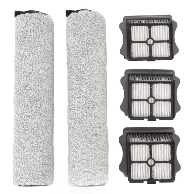 Kit de filtro de cepillo de rodillo de suelo, filtro de cepillo de repuesto de limpieza suave y eficiente para lavadora de suelo con cable de vapor TINECO