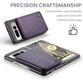 thumbnail image 7 of Mantto Case for Google Pixel Fold with Card Holder, Retro PU Leather RFID Blocking Credit Card Slots Double Magnetic Clasp Flip Kickstand Shockproof Phone Cover for Google Pixel Fold,Purple, 7 of 7