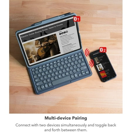 ZAGG - Pro Keys Wireless Keyboard & Detachable Case for Apple iPad Pro 11" (1st, 2nd, 3rd, and 4th gen, iPad Air 6th gen, 11") - Black
