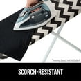 thumbnail image 4 of GORILLA GRIP Scorch Resistant Ironing Board Cover, Silicone Coating, Hook and Loop Fastener Strap, Chevron Black Linen, 4 of 10