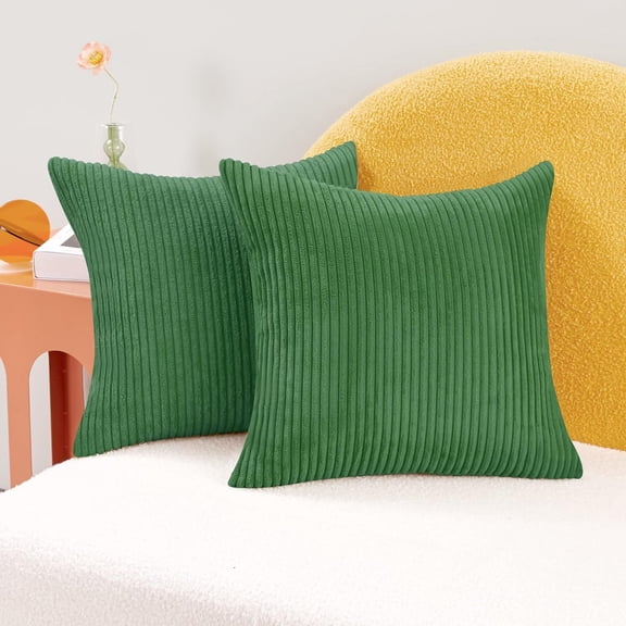 2 Pack/ 4 Pack Fall Decor Pillow Covers Fall Decorations Home Halloween Throw Pillow Covers, 18x18 Inch Corduroy Square Cushion Cover Stripes Pillow Cases for Bedroom Sofa Living Room Couch