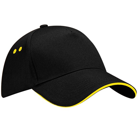 Beechfield Ultimate 5 Panel Contrast Baseball Cap With Sandwich Peak