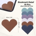 thumbnail image 2 of Uxcell 18Pcs Leather Heart Bookmarks, Corner Bookmarks Book Marks Page Markers Cute Page Clip, 6 Colors, 2 of 5