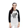 thumbnail image 2 of Thread Tank Winosaur Unisex 3/4 Sleeves Baseball Raglan White Black Small, 2 of 4