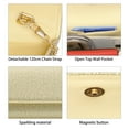 thumbnail image 3 of LOUEBICA Clutch Purses for Women, Evening Bag with Detachable Chain Ladies Sparkling Party Handbag Wedding Bags, 3 of 7