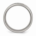 thumbnail image 2 of Titanium Brushed With Black Rubber Design 7mm Ridged Edge Band (Size 11) Made In China tb277-11, 2 of 4