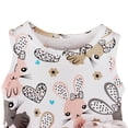 thumbnail image 3 of goowrom Kids Cartoon Rabbit Print Round Collar Sleeveless Dress, 3 of 8