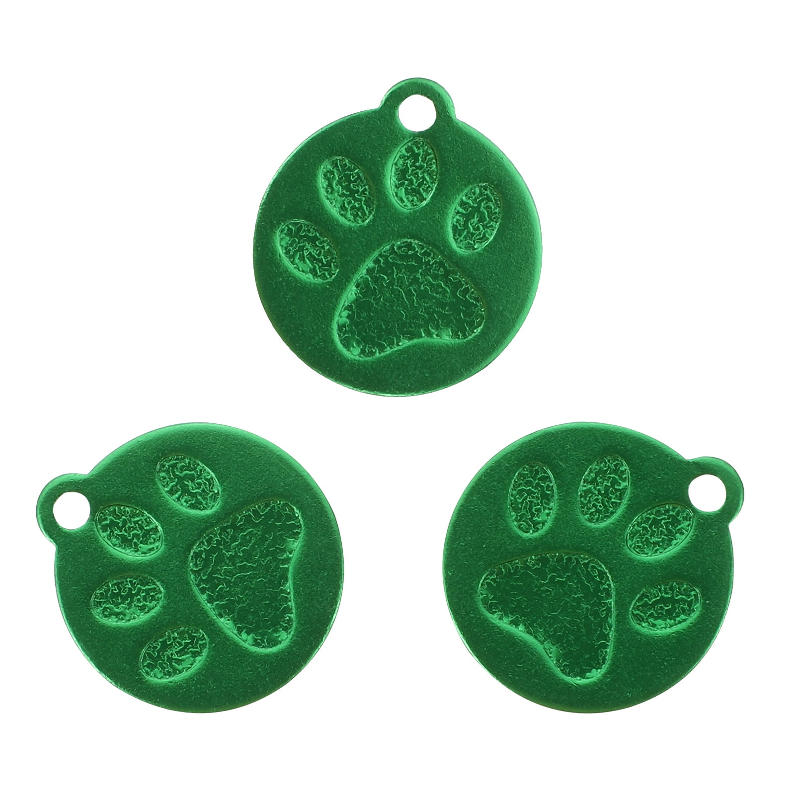 3Pcs Pet ID Tags Personalized Dog Tags Aluminium Dog Paw Shape Hanging