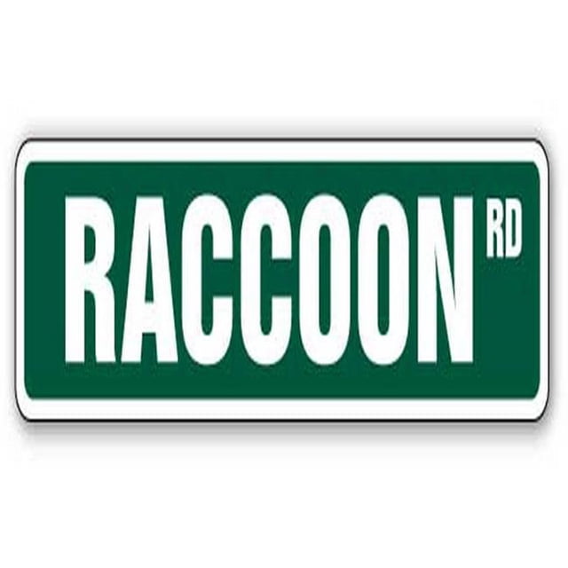 SignMission SS-624-Raccoon 24 in. Raccoon Street Sign - Raccoons Lover Small Animal Xing