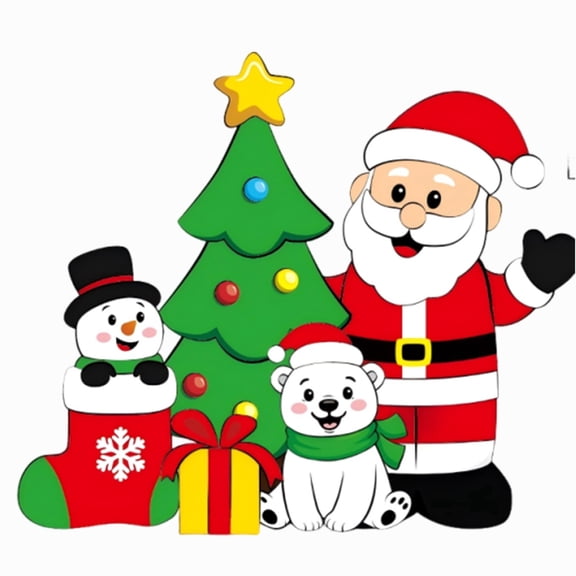 Firstness 7ft Christmas Inflatables Outdoor Decoration,Blow ups Santa Xmas Tree Bear with LED Lights for Lawn Yard Garden