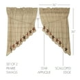 thumbnail image 3 of VHC Brands Abilene Country Tan Independence Day Appliqued Star Prairie Swag Set of 2 36x36x18, 3 of 5