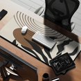 thumbnail image 2 of Long Mouse Pads for Desk,Black Boho Geometric and Plant Pattern Desk Mats on Top Of Desks, Desk Mouse Pad Extra Large with 3mm Non-Slip Base and Stitched Edge for Gaming,Office,Work,Home 35.4"x15.7", 2 of 6
