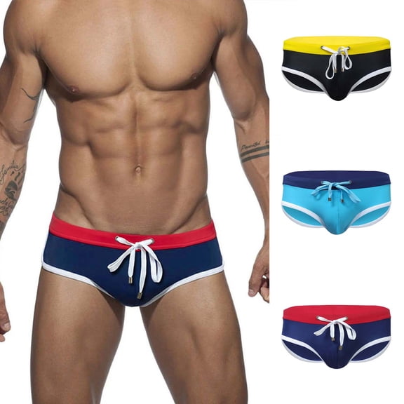 HBGVBA Men's Swim Briefs,Fast Dry Swimwear,Solid Color Low Waisted Soft Lightweight Swimwear