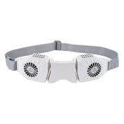 Wearable Belt Fan with Dual Air Outlets, Portable Hands-Free Clip-on Fan for Waist, USB Rechargeable Personal Body Fan with 3-Speed Control for Outdoor Camping and Field Work